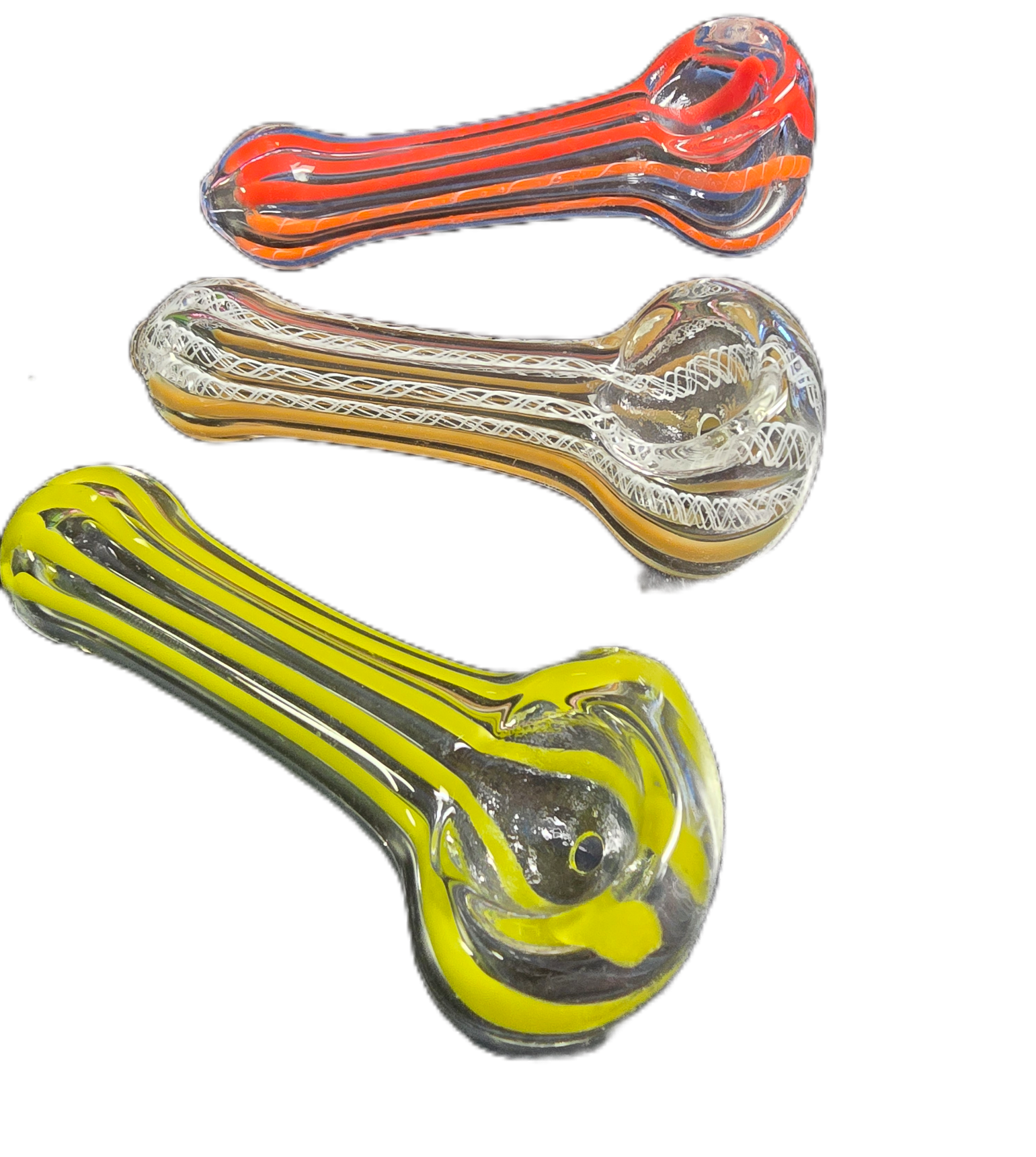 Medium Fumed Straight Line Design Hand Pipes